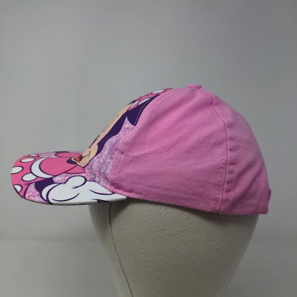 Disney Junior Girl's Minnie Mouse Strapback Hat Pink Size Toddler Big Print - Picture 3 of 9